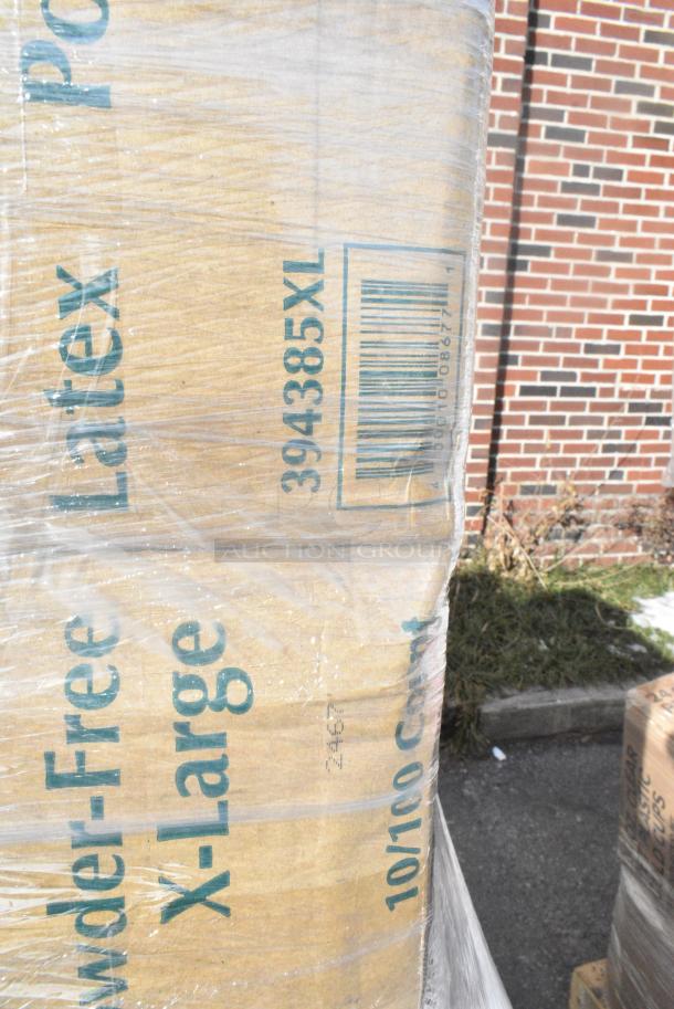 24 BRAND NEW! Boxes Including 394385XL Noble Products White Powder-Free Disposable Latex Gloves for Foodservice - Extra Large - 1000/Case, Dart 205HT1 White Foam Take Out Container with Perforated Hinged Lid 9" x 6" x 3" - 200/Case, 394345XL Noble NexGen Powder-Free Disposable Black Hybrid 3 Mil Thick Gloves - Extra Large - 1000/Case, 129MCS38B Choice 38 oz. Black Rectangular Microwavable Heavy Weight Container with Lid 8 3/4" x 6 1/4" x 2" - 150/Case, 760WY9LT Lavex 9 oz. Translucent, Individually Wrapped Cups - 1000/Case, 347BP10C3WH Choice 10 1/4" 3-Compartment White Plastic Plate - 500/Case, 500CC9 Choice 9 oz. Clear PET Customizable Plastic Squat Cold Cup - 1000/Case, 129MCS28B Black Microwavable Heavy Containeer with lid. 24 Times Your Bid! - Image 5 of 12