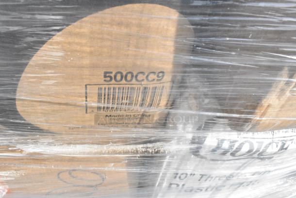 24 BRAND NEW! Boxes Including 394385XL Noble Products White Powder-Free Disposable Latex Gloves for Foodservice - Extra Large - 1000/Case, Dart 205HT1 White Foam Take Out Container with Perforated Hinged Lid 9" x 6" x 3" - 200/Case, 394345XL Noble NexGen Powder-Free Disposable Black Hybrid 3 Mil Thick Gloves - Extra Large - 1000/Case, 129MCS38B Choice 38 oz. Black Rectangular Microwavable Heavy Weight Container with Lid 8 3/4" x 6 1/4" x 2" - 150/Case, 760WY9LT Lavex 9 oz. Translucent, Individually Wrapped Cups - 1000/Case, 347BP10C3WH Choice 10 1/4" 3-Compartment White Plastic Plate - 500/Case, 500CC9 Choice 9 oz. Clear PET Customizable Plastic Squat Cold Cup - 1000/Case, 129MCS28B Black Microwavable Heavy Containeer with lid. 24 Times Your Bid! - Image 11 of 12