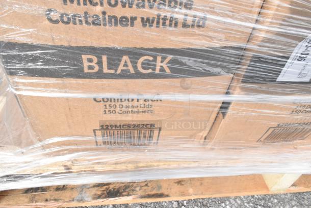 24 BRAND NEW! Boxes Including 795PTOBK4 Choice Black Microwavable Folded Paper #4 Take-Out Container 7 3/4" x 5 1/2" x 3 1/2" - 160/Case, 130BKFKSNSPX500 Choice Black Extra Heavy Weight Wrapped Polystyrene Plastic Cutlery Pack with Napkin and Salt and Pepper Packets - 500/Case, 129MCS242CB Choice 30 oz. Black 8 3/4" x 6" x 2 3/4" 2-Compartment Rectangular Microwavable Heavy Weight Container with Lid - 150/Case, 760TD24 Clear Solo Cups 24 oz, 500CC16 Choice Clear PET Customizable Plastic Cold Cup - 16 oz. - 1000/Case, 500CC32PHD Choice Heavy Duty 32 oz. Pedestal Heavy Weight Clear PET Plastic Cold Cup - 500/Case, 500LSTRWLW Choice 9, 12, 16, 20, and 24 oz. Clear Sip-Through Lid with Extra-Wide Opening - 1000/Case, 394365L Noble Products Powder-Free Disposable Clear Vinyl Gloves for Foodservice - Large - 1000/Case. 24 Times Your Bid! - Image 8 of 14