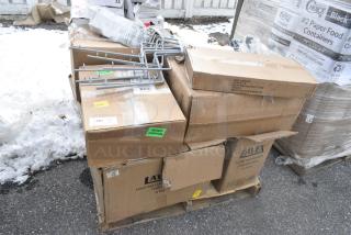 16 BRAND NEW! Boxes Including Lavex 712MBSD40HL Lavex Soap Dispenser, S2G ARROW 21x19+10, 712MBTSCD Lavex Toilet Seat Dispenser, F-Matic Aroma 3000 AE300N Ripe Mango Scent Metered Air Freshener Dry Spray Refill - 12/Case, 127SB24COMBO Choice 24 oz. Clear Plastic Salad Bowl with Lid - 150/Case. 16 Times Your Bid!