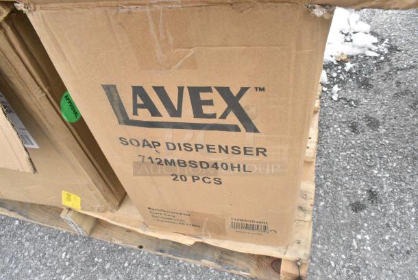 16 BRAND NEW! Boxes Including Lavex 712MBSD40HL Lavex Soap Dispenser, S2G ARROW 21x19+10, 712MBTSCD Lavex Toilet Seat Dispenser, F-Matic Aroma 3000 AE300N Ripe Mango Scent Metered Air Freshener Dry Spray Refill - 12/Case, 127SB24COMBO Choice 24 oz. Clear Plastic Salad Bowl with Lid - 150/Case. 16 Times Your Bid! - Image 4 of 9