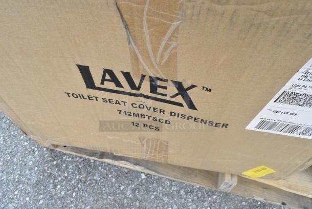 16 BRAND NEW! Boxes Including Lavex 712MBSD40HL Lavex Soap Dispenser, S2G ARROW 21x19+10, 712MBTSCD Lavex Toilet Seat Dispenser, F-Matic Aroma 3000 AE300N Ripe Mango Scent Metered Air Freshener Dry Spray Refill - 12/Case, 127SB24COMBO Choice 24 oz. Clear Plastic Salad Bowl with Lid - 150/Case. 16 Times Your Bid! - Image 6 of 9