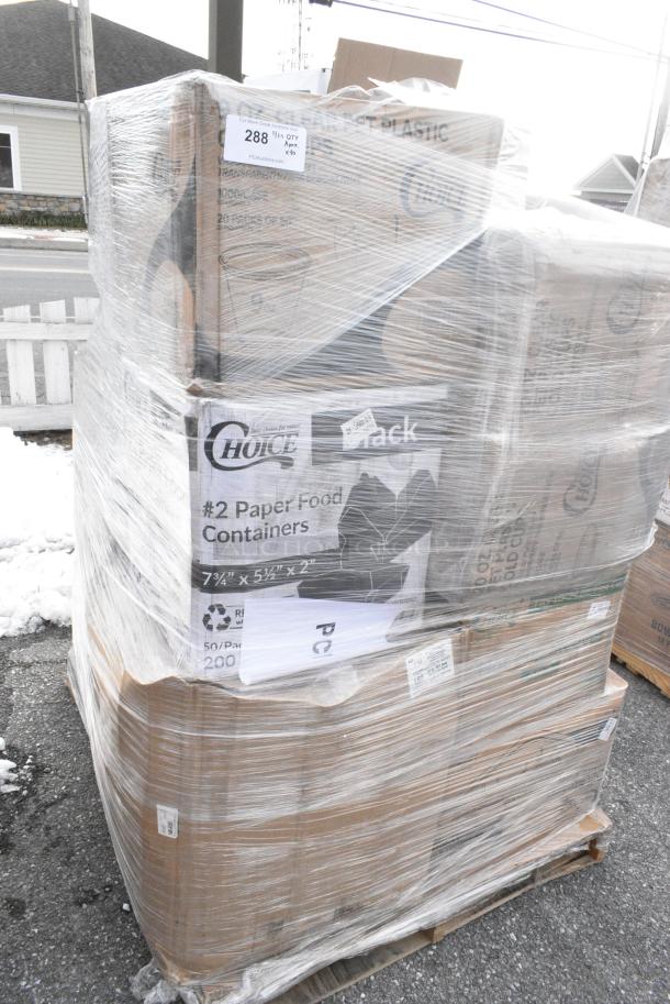 30 BRAND NEW! Boxes Including 130WBKSPOONH Choice Black Heavy Weight Wrapped Polystyrene Plastic Teaspoon - 1000/Case, 6 Box 394385XL Noble Products White Powder-Free Disposable Latex Gloves for Foodservice - Extra Large - 1000/Case, 50010DWALLW Choice 10 oz. White Smooth Double Wall Paper Hot Cup - 500/Case, 966TALLFLDN Choice Kraft Natural Tall-Fold 6" x 13" Dispenser Napkin - 8000/Case, 500CC12 Choice Clear PET Customizable Plastic Cold Cup - 12 oz. - 1000/Case, 5001RT800N Lavex 8" Natural Kraft Hardwound Paper Towel, 800 Feet / Roll - 6/Case. 30 Times Your Bid! - Image 1 of 11