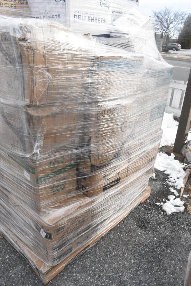 30 BRAND NEW! Boxes Including 130WBKSPOONH Choice Black Heavy Weight Wrapped Polystyrene Plastic Teaspoon - 1000/Case, 6 Box 394385XL Noble Products White Powder-Free Disposable Latex Gloves for Foodservice - Extra Large - 1000/Case, 50010DWALLW Choice 10 oz. White Smooth Double Wall Paper Hot Cup - 500/Case, 966TALLFLDN Choice Kraft Natural Tall-Fold 6" x 13" Dispenser Napkin - 8000/Case, 500CC12 Choice Clear PET Customizable Plastic Cold Cup - 12 oz. - 1000/Case, 5001RT800N Lavex 8" Natural Kraft Hardwound Paper Towel, 800 Feet / Roll - 6/Case. 30 Times Your Bid! - Image 3 of 11