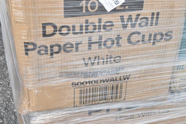 30 BRAND NEW! Boxes Including 130WBKSPOONH Choice Black Heavy Weight Wrapped Polystyrene Plastic Teaspoon - 1000/Case, 6 Box 394385XL Noble Products White Powder-Free Disposable Latex Gloves for Foodservice - Extra Large - 1000/Case, 50010DWALLW Choice 10 oz. White Smooth Double Wall Paper Hot Cup - 500/Case, 966TALLFLDN Choice Kraft Natural Tall-Fold 6" x 13" Dispenser Napkin - 8000/Case, 500CC12 Choice Clear PET Customizable Plastic Cold Cup - 12 oz. - 1000/Case, 5001RT800N Lavex 8" Natural Kraft Hardwound Paper Towel, 800 Feet / Roll - 6/Case. 30 Times Your Bid! - Image 8 of 11