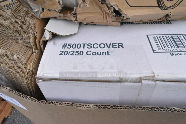 20 BRAND NEW! Boxes Including Dart C90PST1 ClearSeal Hinged Lid Plastic Container 8 1/4" x 8 1/4" x 3" - 250/Case, 5002DNAP Choice 15" x 17" Ecru / Ivory Customizable 2-Ply Paper Dinner Napkin - 1000/Case, 5002BNAPWH Choice 2-Ply White Beverage / Cocktail Napkin - 3000/Case, 500TSCOVER Lavex Half Fold Paper Toilet Seat Cover - 5000/Case, 5001RT80010B Lavex 10" White Hardwound Paper Towel, 800 Feet / Roll - 6/Case, 500CC24 24 oz. Plastic Cold Cup - Designed for Use Without Lids - 600/Case. 20 Times Your Bid! - Image 10 of 12