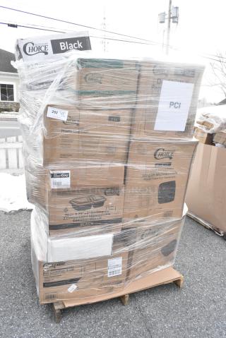 30 BRAND NEW! Boxes Including 500TW7 Choice Thin Wall Plastic Cold Cup, 760SOUP16WPA Choice 16 oz. White Double Poly-Coated Paper Food Cup with Vented Paper Lid - 250/Case, 347RP9CL Visions 9" Clear Plastic Plate - 240/Case, 129MCS38B Choice 38 oz. Black Rectangular Microwavable Heavy Weight Container with Lid 8 3/4" x 6 1/4" x 2" - 150/Case, 395RP09 EcoChoice No PFAS Added Bamboo / Bagasse Blend 9" Plate - 500/Case, 795PTOKFT1 Choice Kraft Microwavable Folded Paper #1 Take-Out Container 4 3/8" x 3 1/2" x 2 1/2" - 450/Case, 129MCS323CB Choice 36 oz. Black 9 3/4" x 7 1/4" x 2" 3-Compartment Rectangular Microwavable Heavy Weight Container with Lid - 150/Case, 485WB9NEON 9" BOBA STRAWS 400/PK 4/CS, 129MCS323CB Choice 36 oz. Black 9 3/4" x 7 1/4" x 2" 3-Compartment Rectangular Microwavable Heavy Weight Container with Lid - 150/Case, 500TO10103 Choice 10" x 10" x 3" Microwaveable 1-Compartment Black / Clear Plastic Hinged Container - 100/Case, 795PTOBK2 Choice Black Microwavable Folded Paper #2 Take-Out Container 7 3/4" x 5 1/2" x 1 7/8" - 200/Case, 500TW5 Choice 5 oz. Translucent Thin Wall Plastic Cold Cup - 2500/Case, 5002BNAPGY Choice Silver / Gray 2-Ply Beverage / Cocktail Napkin - 1000/Case. 30 Times Your Bid!