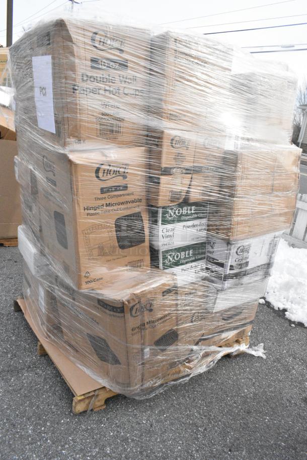 30 BRAND NEW! Boxes Including 500TW7 Choice Thin Wall Plastic Cold Cup, 760SOUP16WPA Choice 16 oz. White Double Poly-Coated Paper Food Cup with Vented Paper Lid - 250/Case, 347RP9CL Visions 9" Clear Plastic Plate - 240/Case, 129MCS38B Choice 38 oz. Black Rectangular Microwavable Heavy Weight Container with Lid 8 3/4" x 6 1/4" x 2" - 150/Case, 395RP09 EcoChoice No PFAS Added Bamboo / Bagasse Blend 9" Plate - 500/Case, 795PTOKFT1 Choice Kraft Microwavable Folded Paper #1 Take-Out Container 4 3/8" x 3 1/2" x 2 1/2" - 450/Case, 129MCS323CB Choice 36 oz. Black 9 3/4" x 7 1/4" x 2" 3-Compartment Rectangular Microwavable Heavy Weight Container with Lid - 150/Case, 485WB9NEON 9" BOBA STRAWS 400/PK 4/CS, 129MCS323CB Choice 36 oz. Black 9 3/4" x 7 1/4" x 2" 3-Compartment Rectangular Microwavable Heavy Weight Container with Lid - 150/Case, 500TO10103 Choice 10" x 10" x 3" Microwaveable 1-Compartment Black / Clear Plastic Hinged Container - 100/Case, 795PTOBK2 Choice Black Microwavable Folded Paper #2 Take-Out Container 7 3/4" x 5 1/2" x 1 7/8" - 200/Case, 500TW5 Choice 5 oz. Translucent Thin Wall Plastic Cold Cup - 2500/Case, 5002BNAPGY Choice Silver / Gray 2-Ply Beverage / Cocktail Napkin - 1000/Case. 30 Times Your Bid! - Image 3 of 16