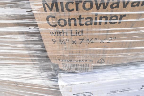 30 BRAND NEW! Boxes Including 500TW7 Choice Thin Wall Plastic Cold Cup, 760SOUP16WPA Choice 16 oz. White Double Poly-Coated Paper Food Cup with Vented Paper Lid - 250/Case, 347RP9CL Visions 9" Clear Plastic Plate - 240/Case, 129MCS38B Choice 38 oz. Black Rectangular Microwavable Heavy Weight Container with Lid 8 3/4" x 6 1/4" x 2" - 150/Case, 395RP09 EcoChoice No PFAS Added Bamboo / Bagasse Blend 9" Plate - 500/Case, 795PTOKFT1 Choice Kraft Microwavable Folded Paper #1 Take-Out Container 4 3/8" x 3 1/2" x 2 1/2" - 450/Case, 129MCS323CB Choice 36 oz. Black 9 3/4" x 7 1/4" x 2" 3-Compartment Rectangular Microwavable Heavy Weight Container with Lid - 150/Case, 485WB9NEON 9" BOBA STRAWS 400/PK 4/CS, 129MCS323CB Choice 36 oz. Black 9 3/4" x 7 1/4" x 2" 3-Compartment Rectangular Microwavable Heavy Weight Container with Lid - 150/Case, 500TO10103 Choice 10" x 10" x 3" Microwaveable 1-Compartment Black / Clear Plastic Hinged Container - 100/Case, 795PTOBK2 Choice Black Microwavable Folded Paper #2 Take-Out Container 7 3/4" x 5 1/2" x 1 7/8" - 200/Case, 500TW5 Choice 5 oz. Translucent Thin Wall Plastic Cold Cup - 2500/Case, 5002BNAPGY Choice Silver / Gray 2-Ply Beverage / Cocktail Napkin - 1000/Case. 30 Times Your Bid! - Image 12 of 16
