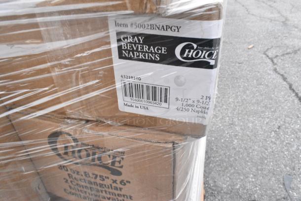 30 BRAND NEW! Boxes Including 500TW7 Choice Thin Wall Plastic Cold Cup, 760SOUP16WPA Choice 16 oz. White Double Poly-Coated Paper Food Cup with Vented Paper Lid - 250/Case, 347RP9CL Visions 9" Clear Plastic Plate - 240/Case, 129MCS38B Choice 38 oz. Black Rectangular Microwavable Heavy Weight Container with Lid 8 3/4" x 6 1/4" x 2" - 150/Case, 395RP09 EcoChoice No PFAS Added Bamboo / Bagasse Blend 9" Plate - 500/Case, 795PTOKFT1 Choice Kraft Microwavable Folded Paper #1 Take-Out Container 4 3/8" x 3 1/2" x 2 1/2" - 450/Case, 129MCS323CB Choice 36 oz. Black 9 3/4" x 7 1/4" x 2" 3-Compartment Rectangular Microwavable Heavy Weight Container with Lid - 150/Case, 485WB9NEON 9" BOBA STRAWS 400/PK 4/CS, 129MCS323CB Choice 36 oz. Black 9 3/4" x 7 1/4" x 2" 3-Compartment Rectangular Microwavable Heavy Weight Container with Lid - 150/Case, 500TO10103 Choice 10" x 10" x 3" Microwaveable 1-Compartment Black / Clear Plastic Hinged Container - 100/Case, 795PTOBK2 Choice Black Microwavable Folded Paper #2 Take-Out Container 7 3/4" x 5 1/2" x 1 7/8" - 200/Case, 500TW5 Choice 5 oz. Translucent Thin Wall Plastic Cold Cup - 2500/Case, 5002BNAPGY Choice Silver / Gray 2-Ply Beverage / Cocktail Napkin - 1000/Case. 30 Times Your Bid! - Image 16 of 16