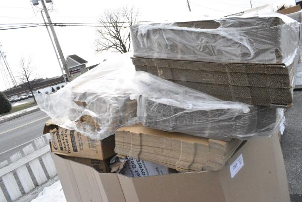 22 BRAND NEW! Boxes Including Dart 50HT1 5" x 5" x 3" White Foam Hinged Lid Container - 500/Case, 500L1020W Choice White Hot Paper Cup Travel Lid for 10-24 oz. Standard Cups and 8 oz. Squat Cups - 1000/Case, Dart 9PWC Concorde 9" White Non-Laminated Round Foam Plate. 22 Times Your Bid! - Image 2 of 9