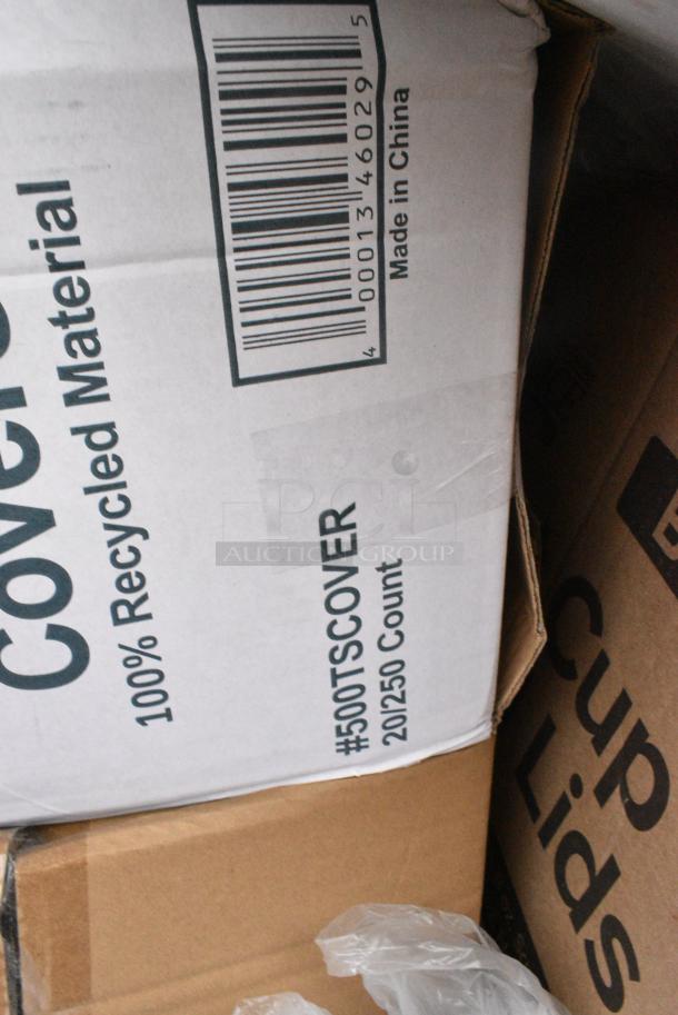 22 BRAND NEW! Boxes Including Dart 50HT1 5" x 5" x 3" White Foam Hinged Lid Container - 500/Case, 500L1020W Choice White Hot Paper Cup Travel Lid for 10-24 oz. Standard Cups and 8 oz. Squat Cups - 1000/Case, Dart 9PWC Concorde 9" White Non-Laminated Round Foam Plate. 22 Times Your Bid! - Image 8 of 9