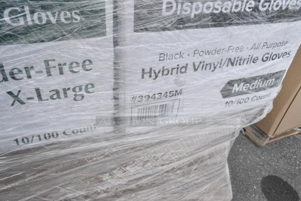 34 BRAND NEW! Boxes Including 394345M Noble NexGen Powder-Free Disposable Black Hybrid 3 Mil Thick Gloves - Medium - 1000/Case, 394405XL Noble Products Powder-Free Disposable Blue Vinyl Gloves for Foodservice - Extra Large - 1000/Case, 5008PLAWHT EcoChoice 8 oz. Tall Leaf Print Compostable Paper Hot Cup - 1000/Case, 127DM16BULK Choice 16 oz. Ultra Clear Recycled PET Plastic Round Deli Container - 500/Case, 130BKFKSNSPH Choice Black Heavy Weight Wrapped Polystyrene Plastic Cutlery Pack with Napkin and Salt and Pepper Packets - 500/Case, 128HD32COMBO Choice Heavy Duty Deli Container, 129MCR32B Choice 32 oz. Black Round Microwavable Heavy Weight Container with Lid 7 1/4" - 150/Case. 34 Times Your Bid! - Image 5 of 14