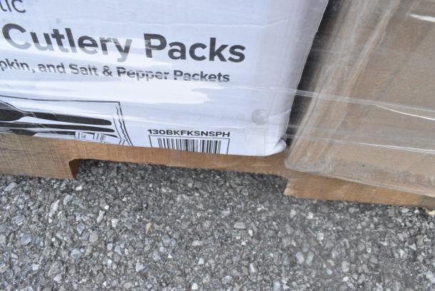 34 BRAND NEW! Boxes Including 394345M Noble NexGen Powder-Free Disposable Black Hybrid 3 Mil Thick Gloves - Medium - 1000/Case, 394405XL Noble Products Powder-Free Disposable Blue Vinyl Gloves for Foodservice - Extra Large - 1000/Case, 5008PLAWHT EcoChoice 8 oz. Tall Leaf Print Compostable Paper Hot Cup - 1000/Case, 127DM16BULK Choice 16 oz. Ultra Clear Recycled PET Plastic Round Deli Container - 500/Case, 130BKFKSNSPH Choice Black Heavy Weight Wrapped Polystyrene Plastic Cutlery Pack with Napkin and Salt and Pepper Packets - 500/Case, 128HD32COMBO Choice Heavy Duty Deli Container, 129MCR32B Choice 32 oz. Black Round Microwavable Heavy Weight Container with Lid 7 1/4" - 150/Case. 34 Times Your Bid! - Image 9 of 14