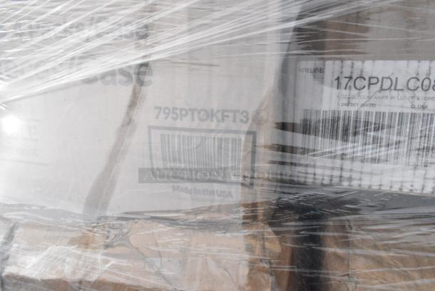 33 BRAND NEW! Boxes Including 4 Box 347TCL10 Choice 10 oz. Clear Disposable Plastic Tumbler - 500/Case, 6 Box 612W65 Choice 14"x16" Sandwich Wrap, 795PTOKFT3 Choice Kraft Microwavable Folded Paper #3 Take-Out Container 7 3/4" x 5 1/2" x 2 1/2" - 200/Case, 17CPDLC08, 128HD12COMBO Choice Heavy Duty 12 oz. Microwavable Translucent Plastic Deli Container and Lid Combo Pack - 240/Case, 5013858 Lavex Li'l Herc 55-60 Gallon 1.2 Mil 38" x 58" Low Density Medium-Duty Black Trash Bag / Can Liner - 100/Case, 127RDTFLBULK Choice Microwavable Translucent Customizable Recessed Fit Deli Lid - 500/Case. 33 Times Your Bid! - Image 5 of 15
