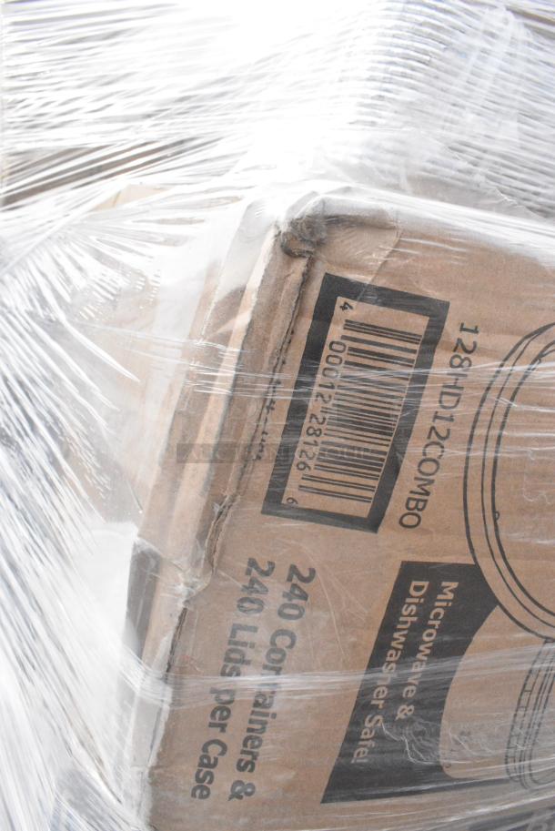 32 BRAND NEW! Boxes Including 128HD12COMBO Choice Heavy Duty 12 oz. Microwavable Translucent Plastic Deli Container and Lid Combo Pack - 240/Case, 433CARRIER4 Choice Pulp Fiber 4 Cup Carrier - 300/Case, 5008CAFE Choice 8 oz. Tall Cafe Print Poly Paper Hot Cup - 1000/Case, 5002BNAPWH Choice 2-Ply White Beverage / Cocktail Napkin - 3000/Case, 186CVB812 Choice 8" x 12" Chamber Vacuum Packaging Pouches / Bags 3 Mil - 1000/Case, 500CC32P Choice Clear PET Plastic Cold Cup, 127SB24COMBO Choice Clear PET Plastic Cold Cup - 32 oz. - 500/Case, 129MCR32B Choice 32 oz. Black Round Microwavable Heavy Weight Container with Lid 7 1/4" - 150/Case, 485UJ7BK Choice 7 3/4" Jumbo Black Unwrapped Straw - 5000/Case. 32 Times Your Bid! - Image 5 of 13
