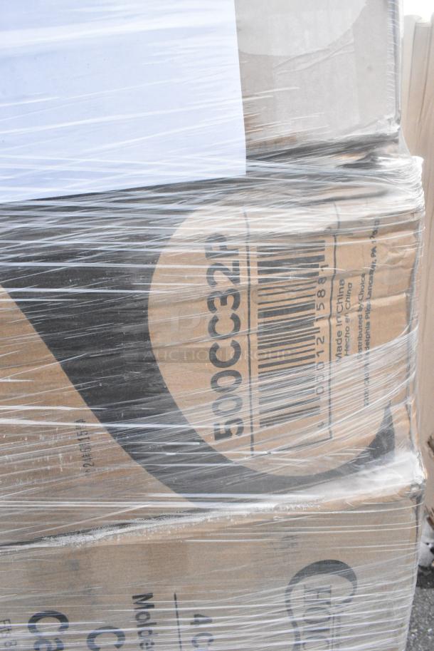32 BRAND NEW! Boxes Including 128HD12COMBO Choice Heavy Duty 12 oz. Microwavable Translucent Plastic Deli Container and Lid Combo Pack - 240/Case, 433CARRIER4 Choice Pulp Fiber 4 Cup Carrier - 300/Case, 5008CAFE Choice 8 oz. Tall Cafe Print Poly Paper Hot Cup - 1000/Case, 5002BNAPWH Choice 2-Ply White Beverage / Cocktail Napkin - 3000/Case, 186CVB812 Choice 8" x 12" Chamber Vacuum Packaging Pouches / Bags 3 Mil - 1000/Case, 500CC32P Choice Clear PET Plastic Cold Cup, 127SB24COMBO Choice Clear PET Plastic Cold Cup - 32 oz. - 500/Case, 129MCR32B Choice 32 oz. Black Round Microwavable Heavy Weight Container with Lid 7 1/4" - 150/Case, 485UJ7BK Choice 7 3/4" Jumbo Black Unwrapped Straw - 5000/Case. 32 Times Your Bid! - Image 10 of 13