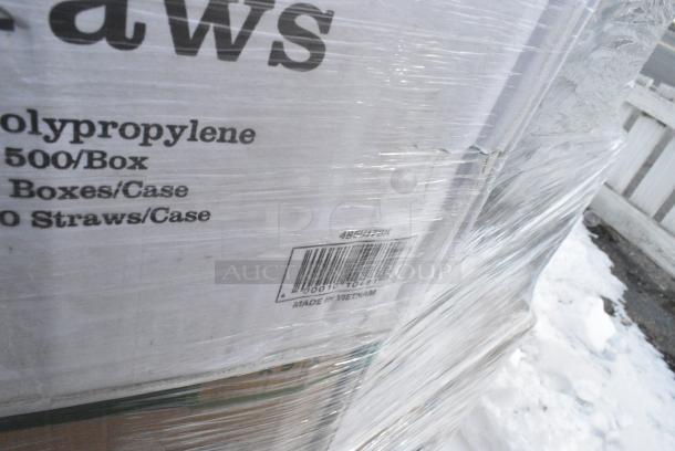 32 BRAND NEW! Boxes Including 128HD12COMBO Choice Heavy Duty 12 oz. Microwavable Translucent Plastic Deli Container and Lid Combo Pack - 240/Case, 433CARRIER4 Choice Pulp Fiber 4 Cup Carrier - 300/Case, 5008CAFE Choice 8 oz. Tall Cafe Print Poly Paper Hot Cup - 1000/Case, 5002BNAPWH Choice 2-Ply White Beverage / Cocktail Napkin - 3000/Case, 186CVB812 Choice 8" x 12" Chamber Vacuum Packaging Pouches / Bags 3 Mil - 1000/Case, 500CC32P Choice Clear PET Plastic Cold Cup, 127SB24COMBO Choice Clear PET Plastic Cold Cup - 32 oz. - 500/Case, 129MCR32B Choice 32 oz. Black Round Microwavable Heavy Weight Container with Lid 7 1/4" - 150/Case, 485UJ7BK Choice 7 3/4" Jumbo Black Unwrapped Straw - 5000/Case. 32 Times Your Bid! - Image 13 of 13