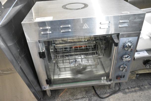 BRAND NEW SCRATCH AND DENT! Cooking Performance Group CROE48D Electric Countertop Rotisserie Oven with 4 Baskets for 8 Chickens. 240 Volts, 1 Phase. - Image 7 of 7