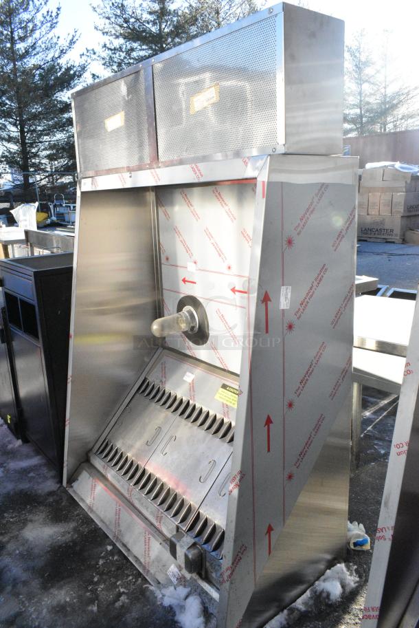 BRAND NEW SCRATCH AND DENT! 4' Accurex XXEW-T-48.00-S Stainless Steel Commercial Grease Hood w/ Return Air - Image 1 of 8
