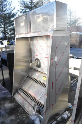 BRAND NEW SCRATCH AND DENT! 4' Accurex XXEW-T-48.00-S Stainless Steel Commercial Grease Hood w/ Return Air