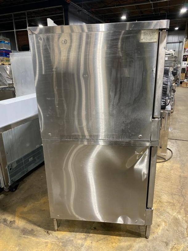 Blodgett Commercial Stainless Steel Natural Gas Powered Double Stack Convection Oven! With Wire Oven Racks! Model: SHO-100-G SN: 040519CR018B! On Legs! 2X Your Bid Makes One Unit! - Image 3 of 11