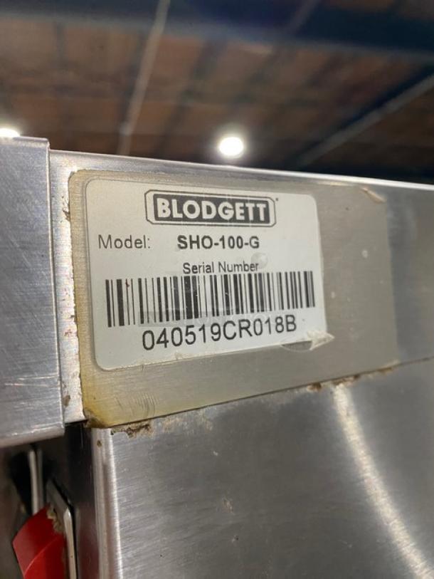 Blodgett Commercial Stainless Steel Natural Gas Powered Double Stack Convection Oven! With Wire Oven Racks! Model: SHO-100-G SN: 040519CR018B! On Legs! 2X Your Bid Makes One Unit! - Image 9 of 11
