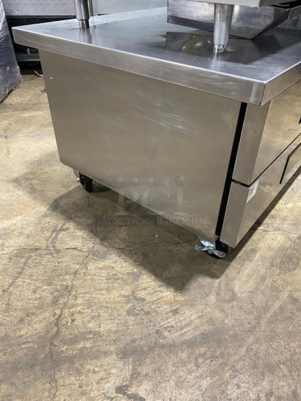 Turbo Air Commercial Stainless Steel 2 Drawer Refrigerated Chef Base! Model: TCBE-48SDR-E-N SN: H2CB480G4730! 115V 1 Phase! On Casters! - Image 2 of 8