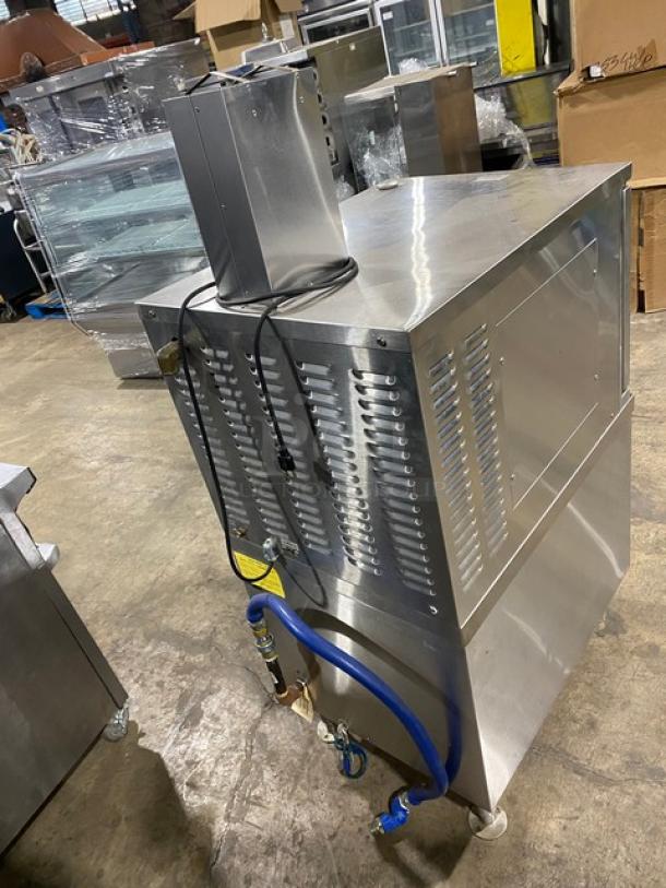 Market Forge Eco-Tech Plus Series Commercial Stainless Steel Natural Gas Powered Single Compartment Convection Steamer! Energy Star Certified! With Built In Pan Holding Rack! Model: ETP-5G SN: 76236-11CC-5518! 120V 1 Phase! On Legs! - Image 4 of 10