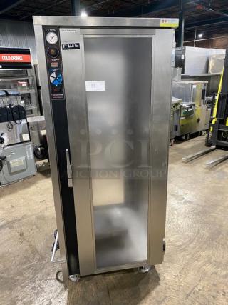 FWE Moisture-Temp Series Commercial Stainless Steel Humidified Heated Holding Cabinet! With Pass Through Doors! SN: A0288000! On Casters!