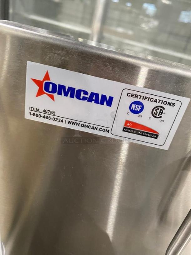 Omcan Commercial Stainless Steel Single Compartment Portable Hand Washing Sink Station! With Water Heater Tank & Pump! With 9.5" Back Splash & Gooseneck Faucet! With Wall-Mounted Hand Soap Dispenser! With Stainless Steel Paper Towel Rack!  Model: 46788! On Casters! - Image 6 of 9