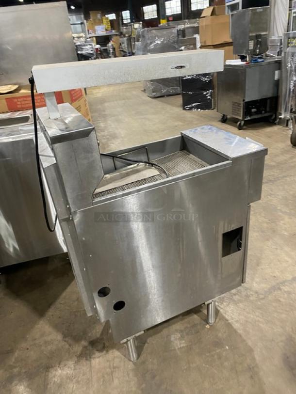 Pitco Solstice Series Commercial Stainless Steel Fryer Match Design Bread & Batter Cabinet! With BNB Dump Station! For SELV Fryers! With Overhead Heat Lamp! Model: SELVBNB SN: F19FD039673! On Legs! - Image 3 of 9