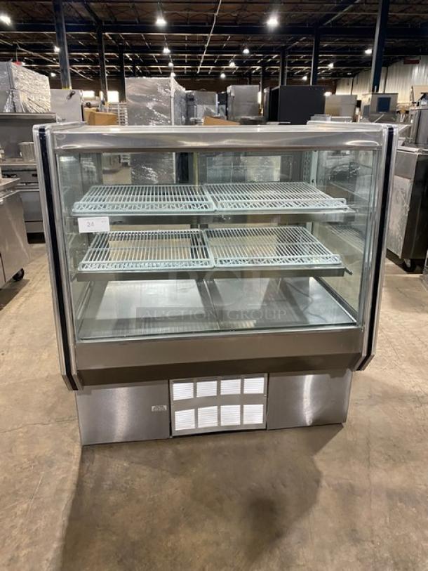 Leader Commercial Stainless Steel Straight Glass Refrigerated Bakery/Meat Deli Display Showcase! With Rear Double Glass Sliding Doors! With Adjustable Poly Coated Wire Racks! - Image 1 of 7