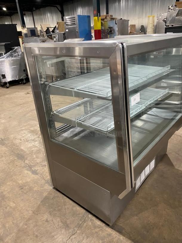 Leader Commercial Stainless Steel Straight Glass Refrigerated Bakery/Meat Deli Display Showcase! With Rear Double Glass Sliding Doors! With Adjustable Poly Coated Wire Racks! - Image 2 of 7
