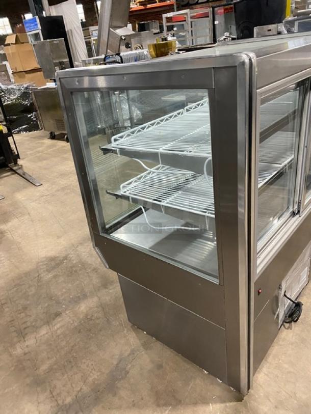 Leader Commercial Stainless Steel Straight Glass Refrigerated Bakery/Meat Deli Display Showcase! With Rear Double Glass Sliding Doors! With Adjustable Poly Coated Wire Racks! - Image 4 of 7