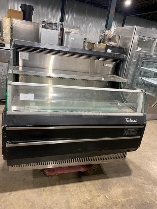 Turbo Air Commercial Black Coated Low Profile Refrigerated Open Grab-N-Go Merchandiser Display Case! With Stainless Steel Interior! Model: TOM-50LB SN: TML50197018! 120V 1 Phase! Working When Removed! - Image 1 of 7