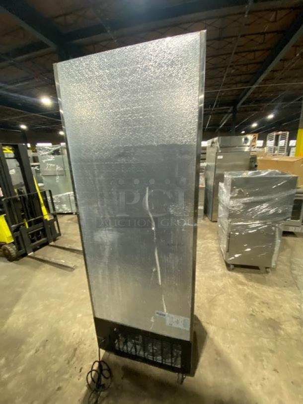 Avantco Commercial Stainless Steel Solid Single Door Reach In Refrigerator! With Poly Coated Wire Racks! Model: 178A19R! On Casters! - Image 3 of 9