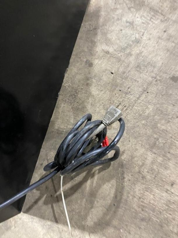 Habco Commercial Black Single Glass Door Reach In Refrigerator Merchandiser! With Poly Coated Wire Racks! Model: ESM28 SN: 28025370! 115V 1 Phase! - Image 8 of 8