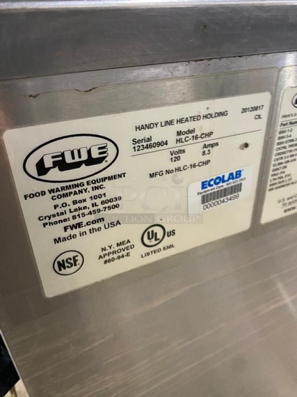 FWE By Hatco Commercial Stainless Steel Insulated Compact & Mobile Heated Holding Cabinet! With Built In Pan Racks! Model: HLC-16-CHP SN: 123460904! 120V 1 Phase! On Casters! - Image 5 of 9