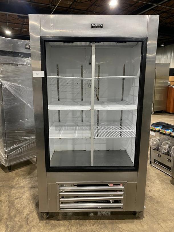 CoolTech Commercial Stainless Steel Reach In Refrigerator Merchandiser! With Poly Coated Wire Racks! Model: CUST-43SG SN: C73619! 120V 1 Phase! On Casters! - Image 1 of 8
