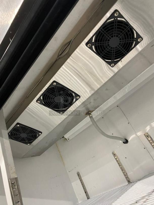 CoolTech Commercial Stainless Steel Reach In Refrigerator Merchandiser! With Poly Coated Wire Racks! Model: CUST-43SG SN: C73619! 120V 1 Phase! On Casters! - Image 6 of 8