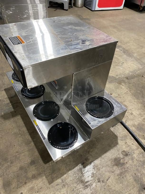 Bunn Commercial Stainless Steel Countertop Coffee Brewer! With 6 Warmers! With Hot Water Dispenser! Model: AXIOM 0/6 TWIN SN: AXTN040552! 120/208-240V 1 Phase! On Legs! - Image 2 of 9