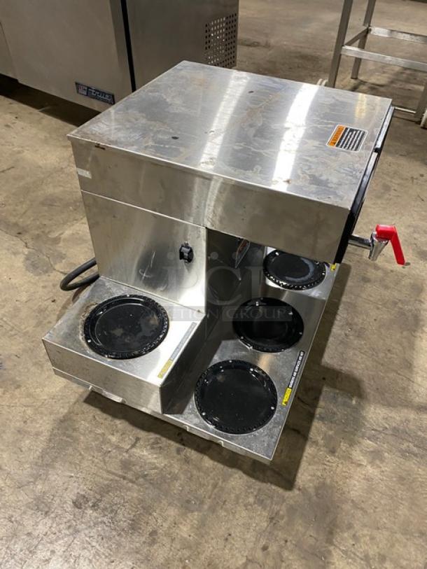 Bunn Commercial Stainless Steel Countertop Coffee Brewer! With 6 Warmers! With Hot Water Dispenser! Model: AXIOM 0/6 TWIN SN: AXTN040552! 120/208-240V 1 Phase! On Legs! - Image 3 of 9