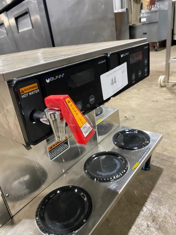 Bunn Commercial Stainless Steel Countertop Coffee Brewer! With 6 Warmers! With Hot Water Dispenser! Model: AXIOM 0/6 TWIN SN: AXTN040552! 120/208-240V 1 Phase! On Legs! - Image 7 of 9