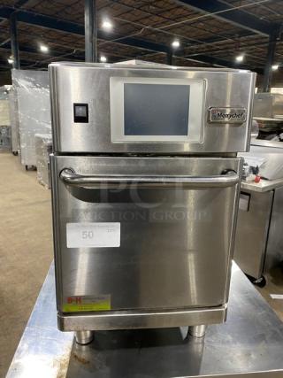 MerryChef Commercial Stainless Steel Electric Powered Ventless Countertop High Speed Turbo Convection Oven! With Easy Touch Control Pad! Model: Eikon E2 SN: 1505213090379! 208/240V 1 Phase!  On Legs!