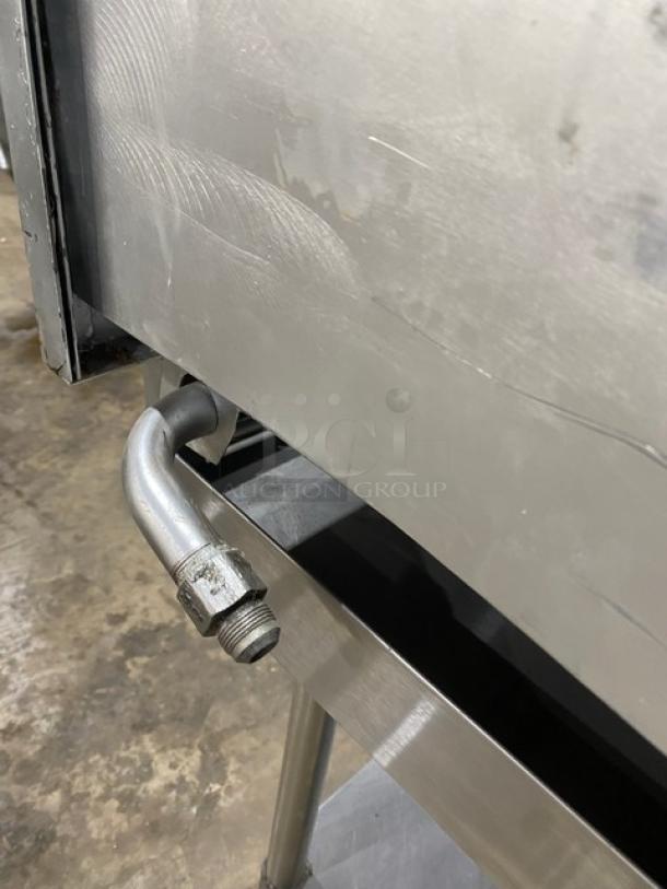 Jade Range Commercial Stainless Steel Natural Gas Powered Countertop Flat Griddle! With Thermostatic Controls! With Back & Side Splash! On Single Shelf Equipment Stand With Legs! - Image 8 of 8