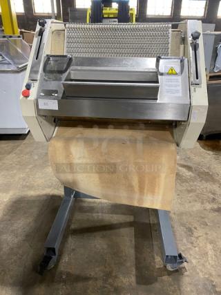 Benier USA Commercial Portable French Bread Dough Moulder/Sheeter! Model: FBM-92 SN: 96K357! 208V 3 Phase! On Casters!