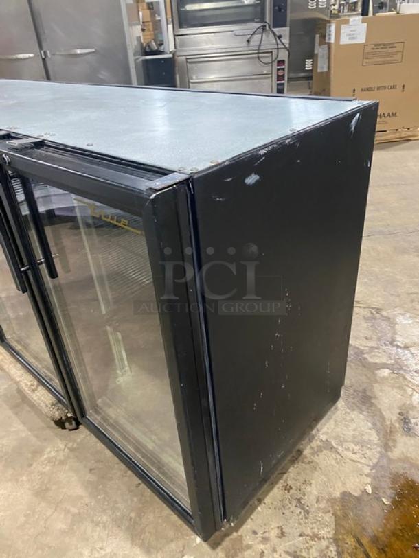 True Commercial Black Triple Glass Door Refrigerated Back Bar Cooler! With Black Poly Coated Wire Racks! Model: TBB-24GAL-72G-LD SN: 8633826! 115V 1 Phase! - Image 2 of 8
