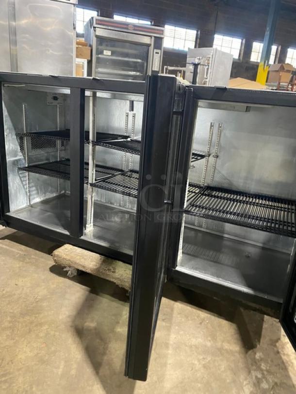 True Commercial Black Triple Glass Door Refrigerated Back Bar Cooler! With Black Poly Coated Wire Racks! Model: TBB-24GAL-72G-LD SN: 8633826! 115V 1 Phase! - Image 5 of 8