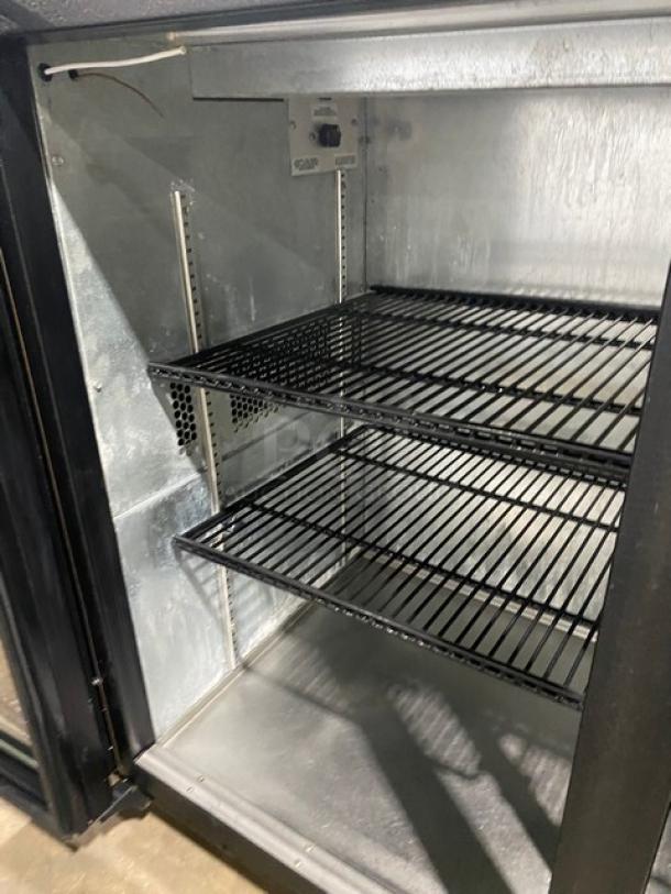 True Commercial Black Triple Glass Door Refrigerated Back Bar Cooler! With Black Poly Coated Wire Racks! Model: TBB-24GAL-72G-LD SN: 8633826! 115V 1 Phase! - Image 6 of 8